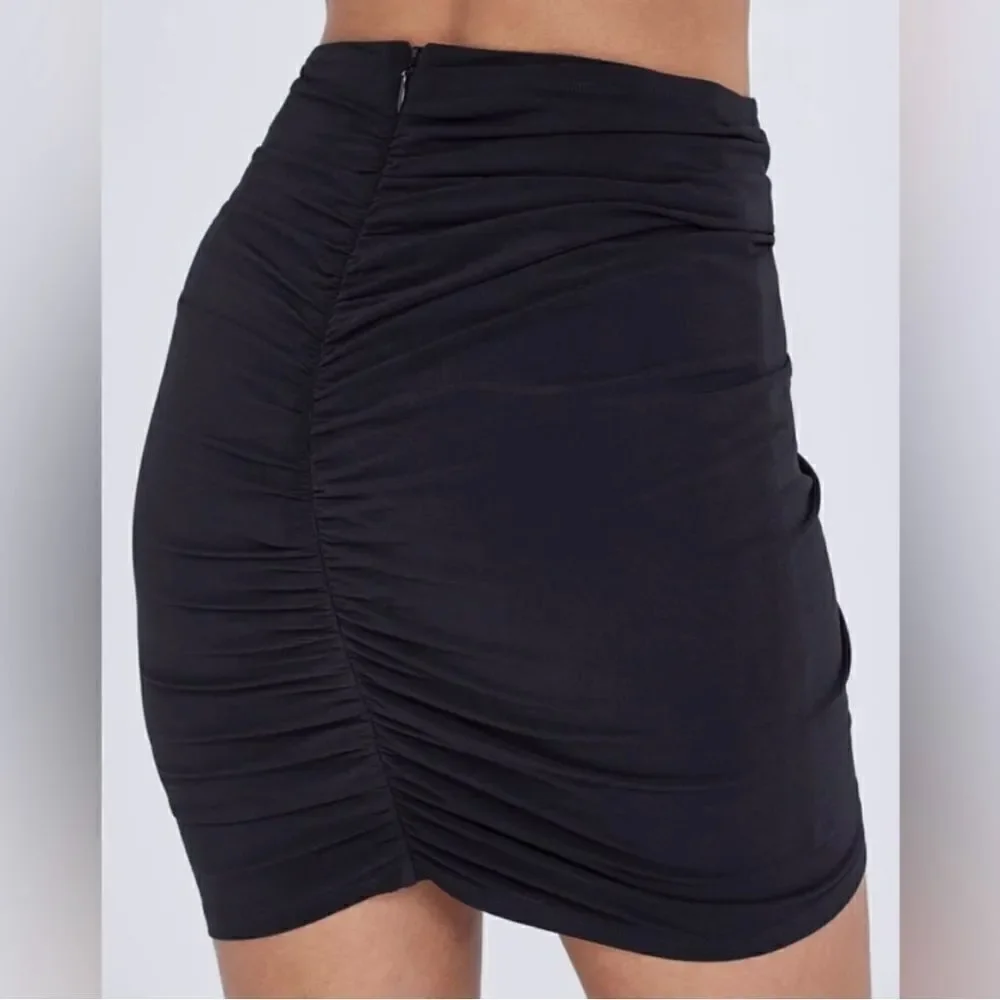 NY&Co X Gabrielle Union Draped Zipper Detail Mini Skirt